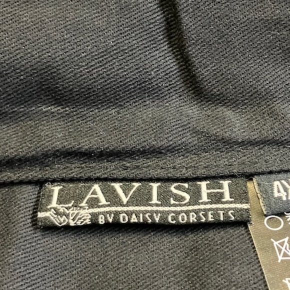 Lavish by Daisy Corsets Women's Blue/Black Side Tie/Zip Corset 4XL NWOT - Picture 3 of 6